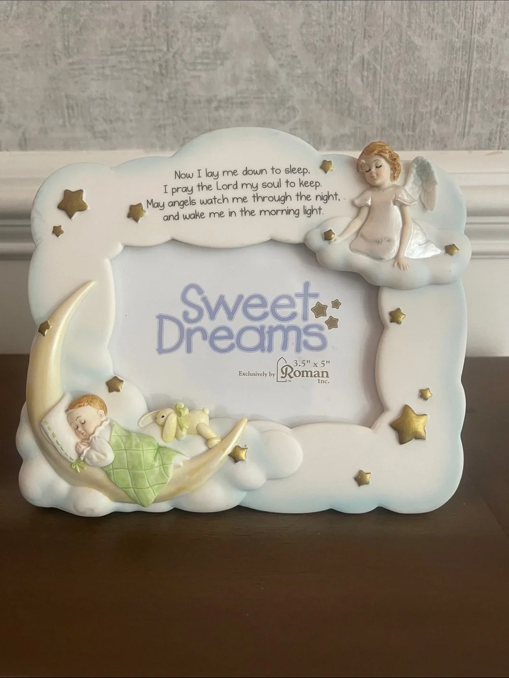 NWT Sweet Dreams Guardian Angel Photo Frame by Roman Exclusives